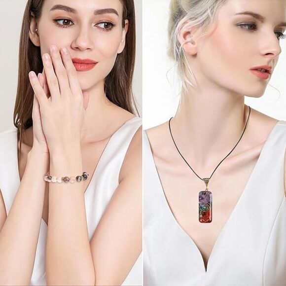 Crystal‎ Bracelet, Crystals and Healing Stones for Stress Relief (4222) - Picture 2 of 6